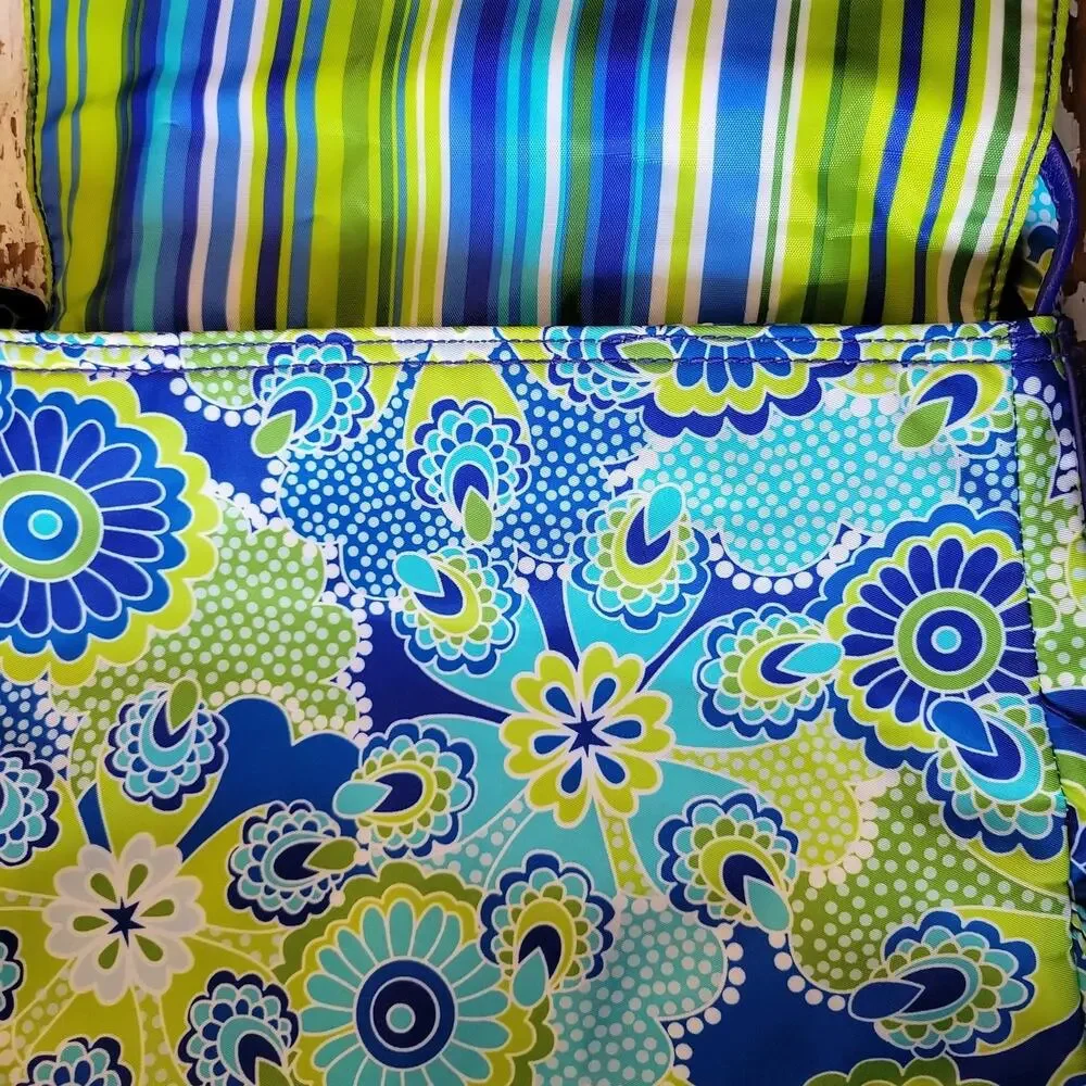Hadaki Kiko Saddle bag in Jazz Cobalt crossbody purse blue/green floral